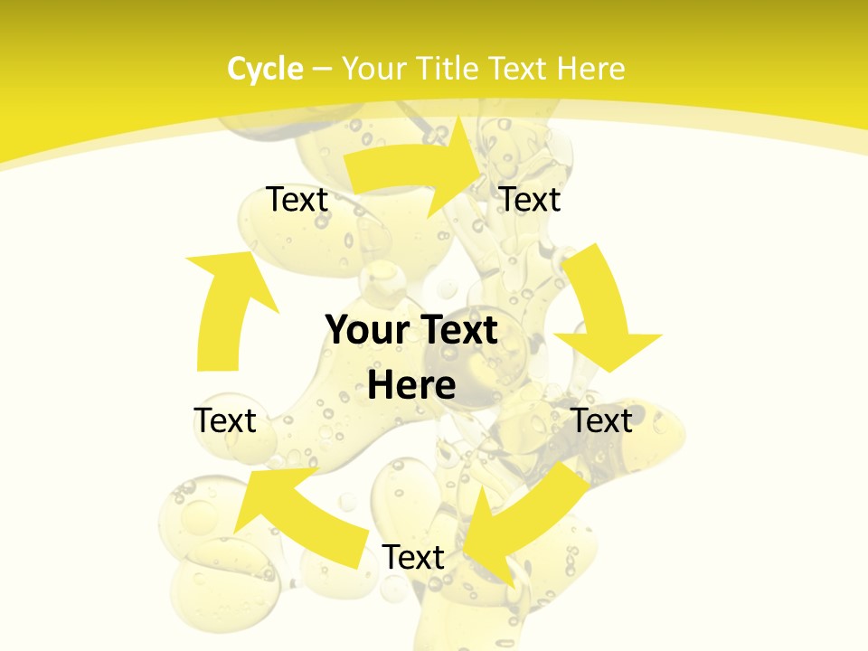 Yellow Liquid Macro PowerPoint Template