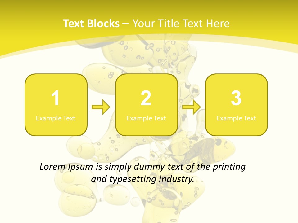 Yellow Liquid Macro PowerPoint Template