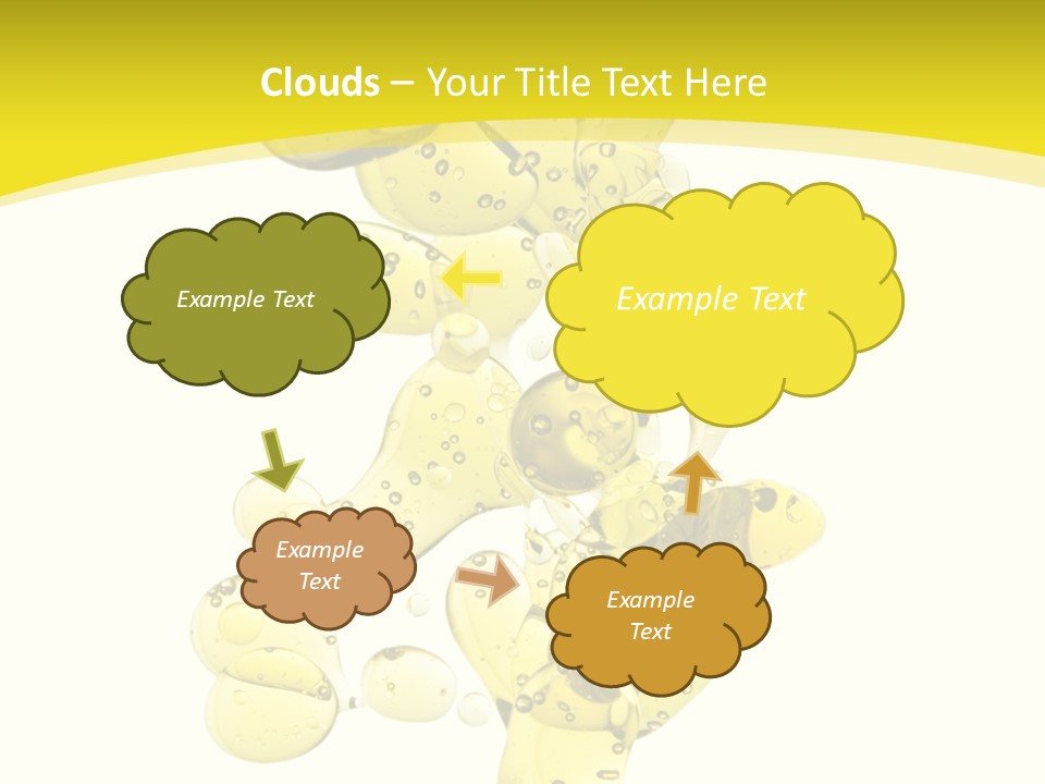 Yellow Liquid Macro PowerPoint Template