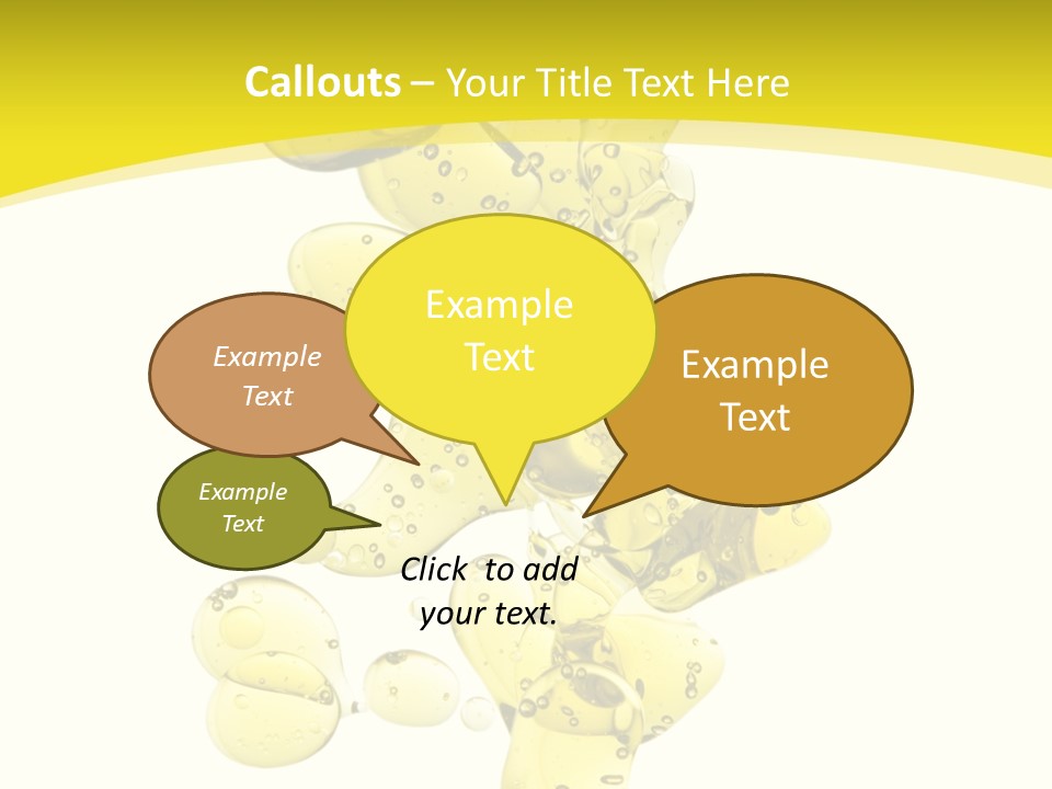 Yellow Liquid Macro PowerPoint Template