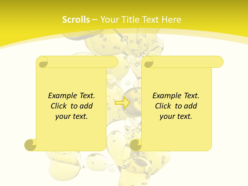 Yellow Liquid Macro PowerPoint Template