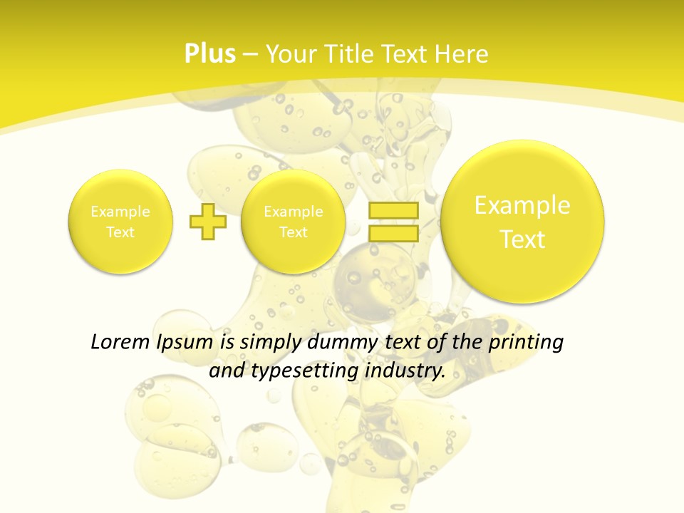 Yellow Liquid Macro PowerPoint Template