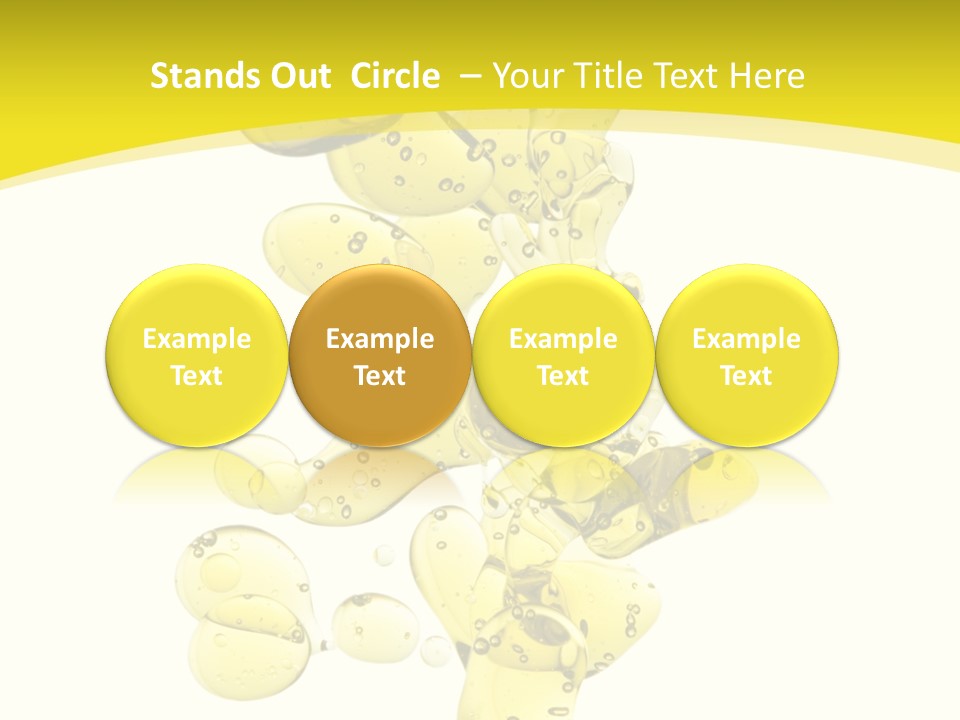 Yellow Liquid Macro PowerPoint Template