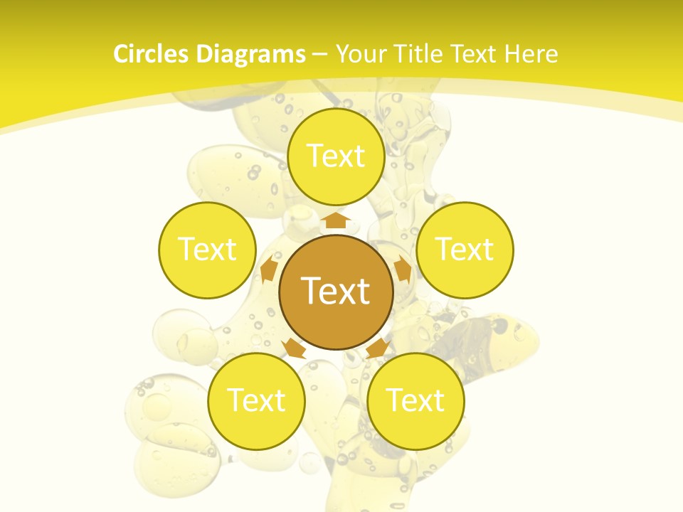 Yellow Liquid Macro PowerPoint Template