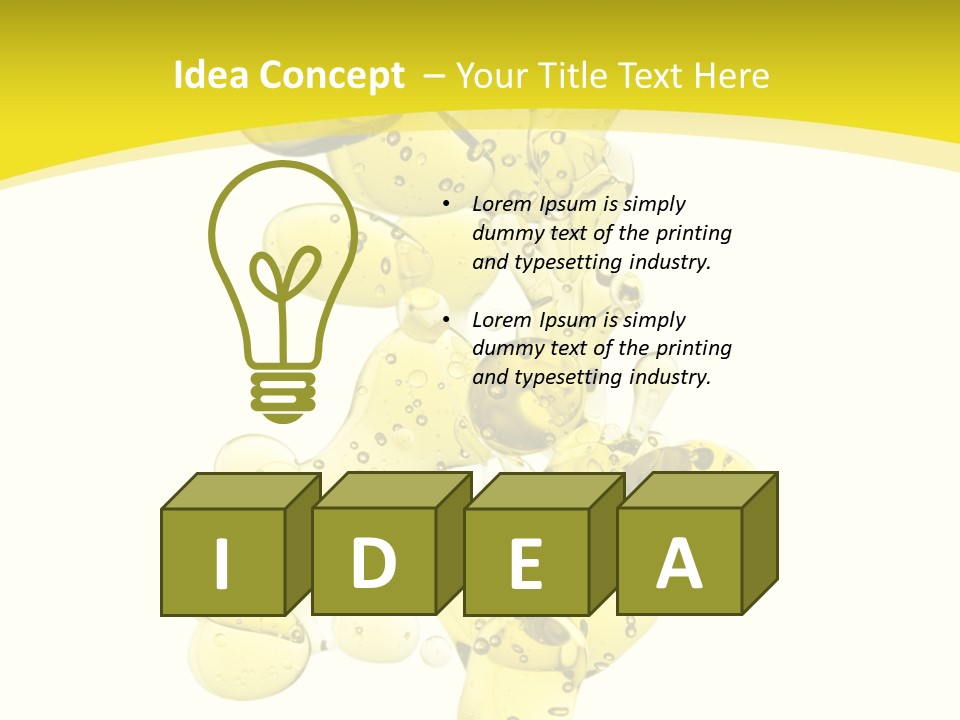 Yellow Liquid Macro PowerPoint Template