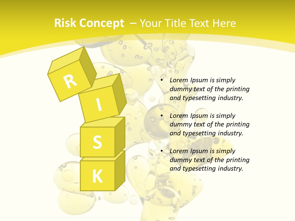 Yellow Liquid Macro PowerPoint Template