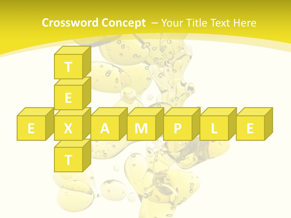 Yellow Liquid Macro PowerPoint Template