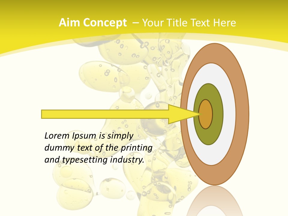 Yellow Liquid Macro PowerPoint Template