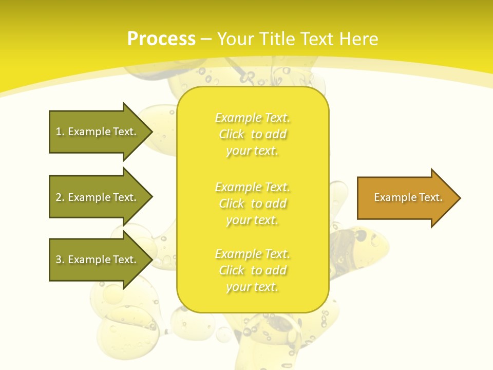 Yellow Liquid Macro PowerPoint Template