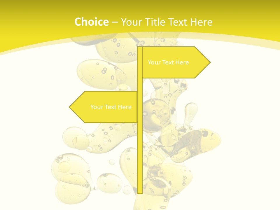 Yellow Liquid Macro PowerPoint Template