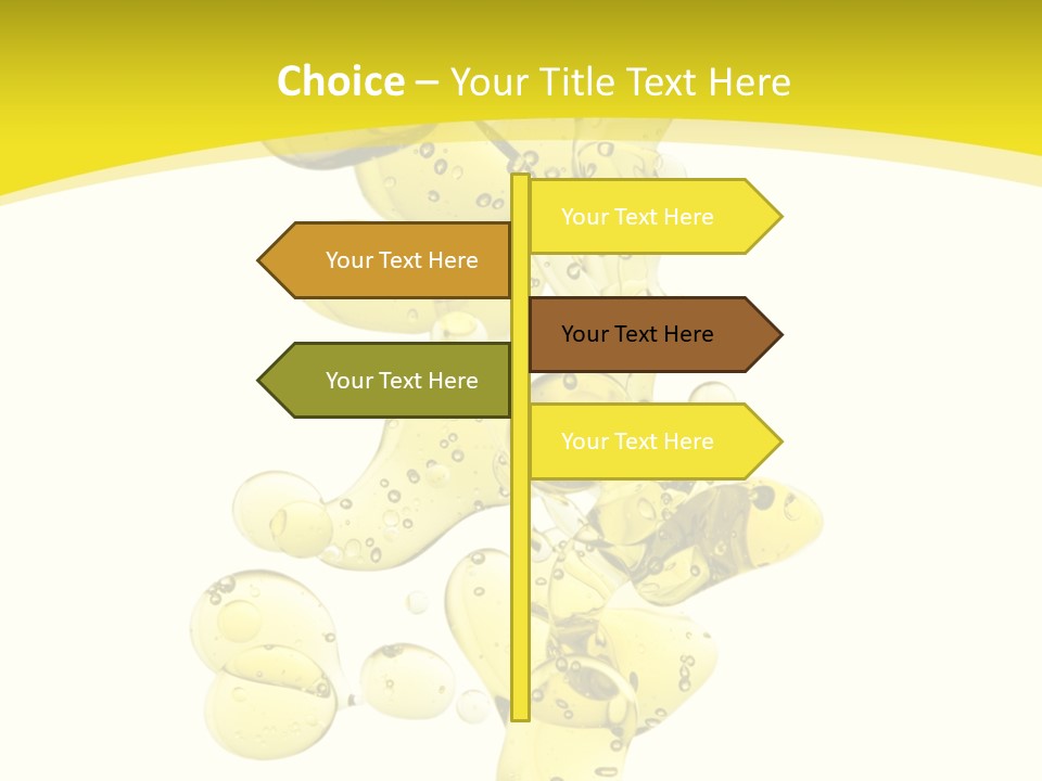 Yellow Liquid Macro PowerPoint Template