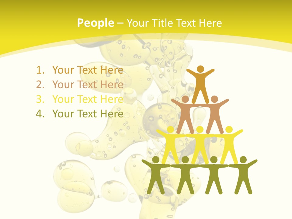 Yellow Liquid Macro PowerPoint Template