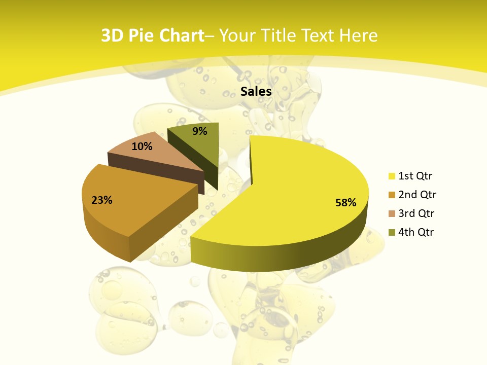 Yellow Liquid Macro PowerPoint Template