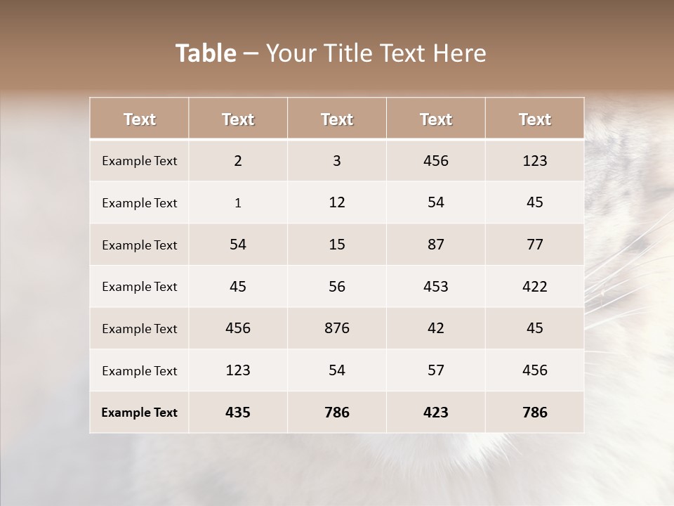 Mammal Zoo Portrait PowerPoint Template