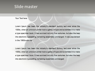 Close Up Pipeline Stainless PowerPoint Template