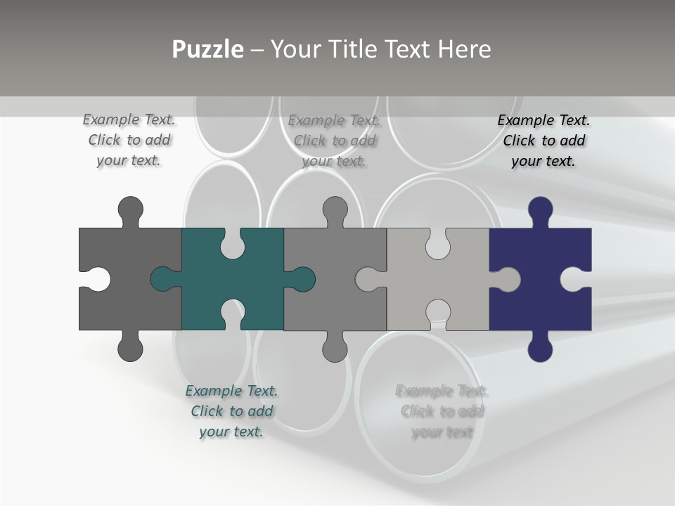Close Up Pipeline Stainless PowerPoint Template