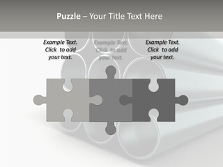 Close Up Pipeline Stainless PowerPoint Template