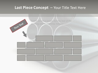 Close Up Pipeline Stainless PowerPoint Template