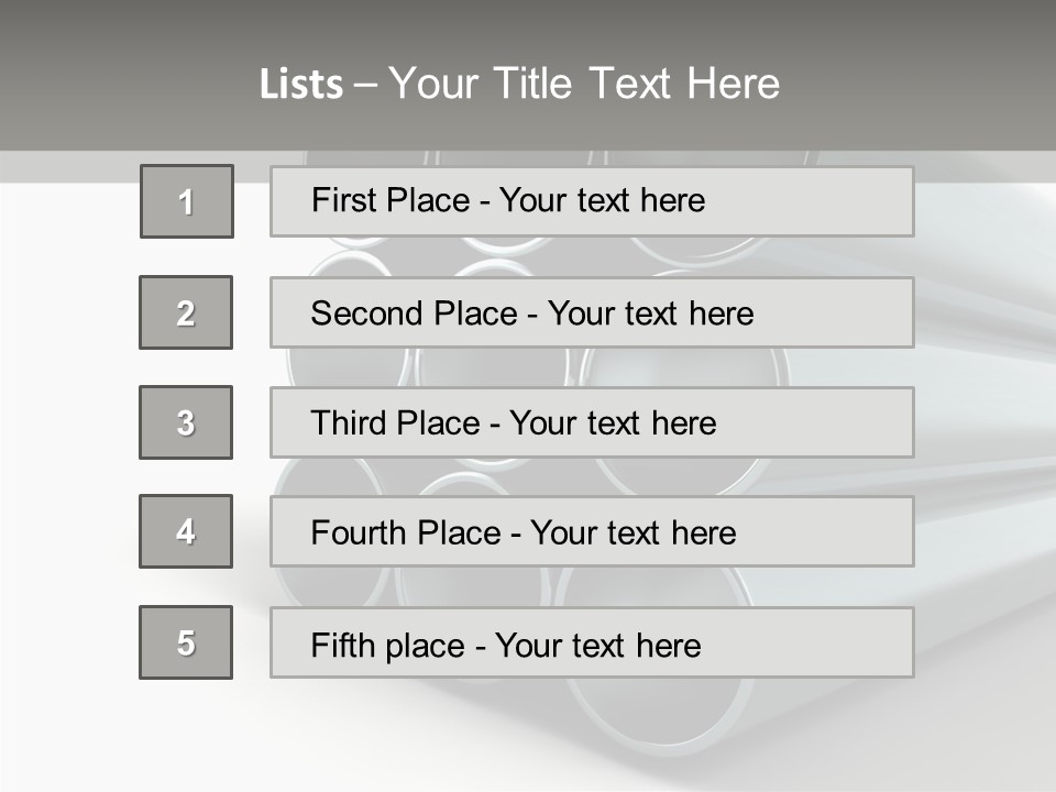 Close Up Pipeline Stainless PowerPoint Template