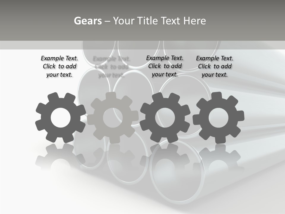 Close Up Pipeline Stainless PowerPoint Template