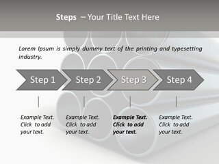 Close Up Pipeline Stainless PowerPoint Template