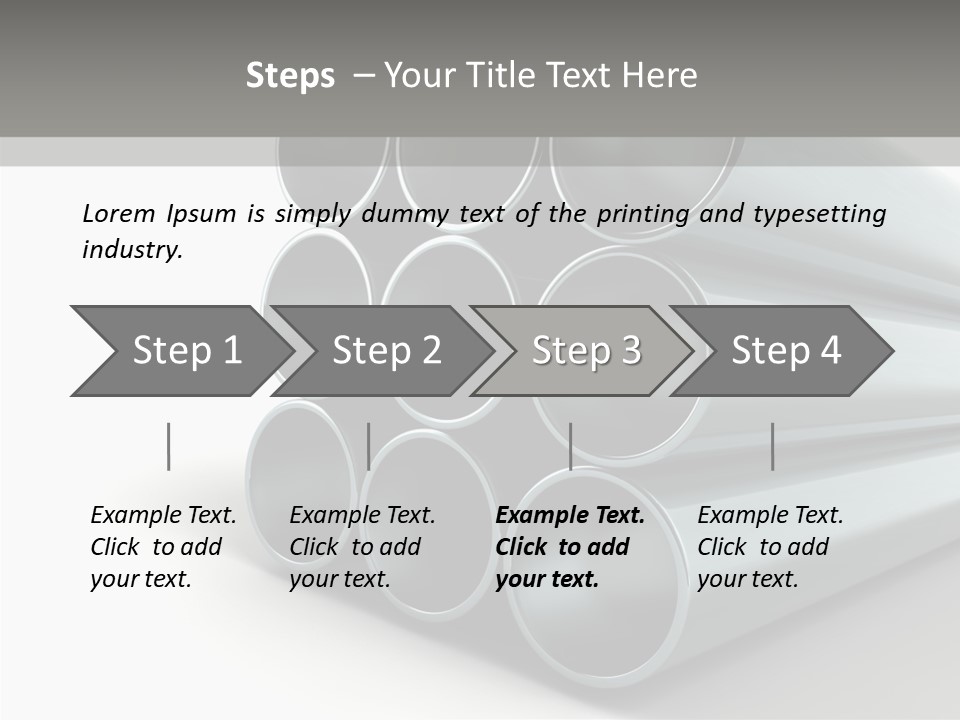 Close Up Pipeline Stainless PowerPoint Template