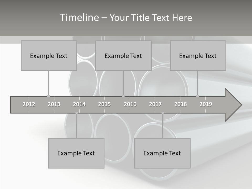 Close Up Pipeline Stainless PowerPoint Template