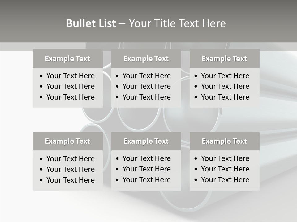 Close Up Pipeline Stainless PowerPoint Template