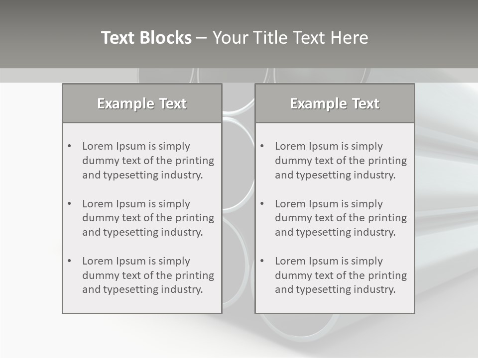 Close Up Pipeline Stainless PowerPoint Template