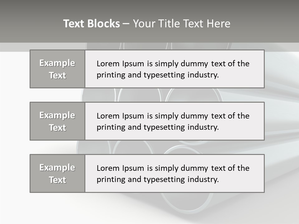 Close Up Pipeline Stainless PowerPoint Template