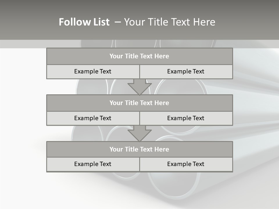 Close Up Pipeline Stainless PowerPoint Template
