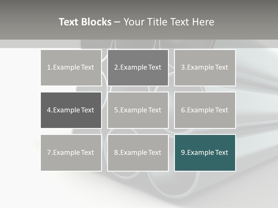 Close Up Pipeline Stainless PowerPoint Template