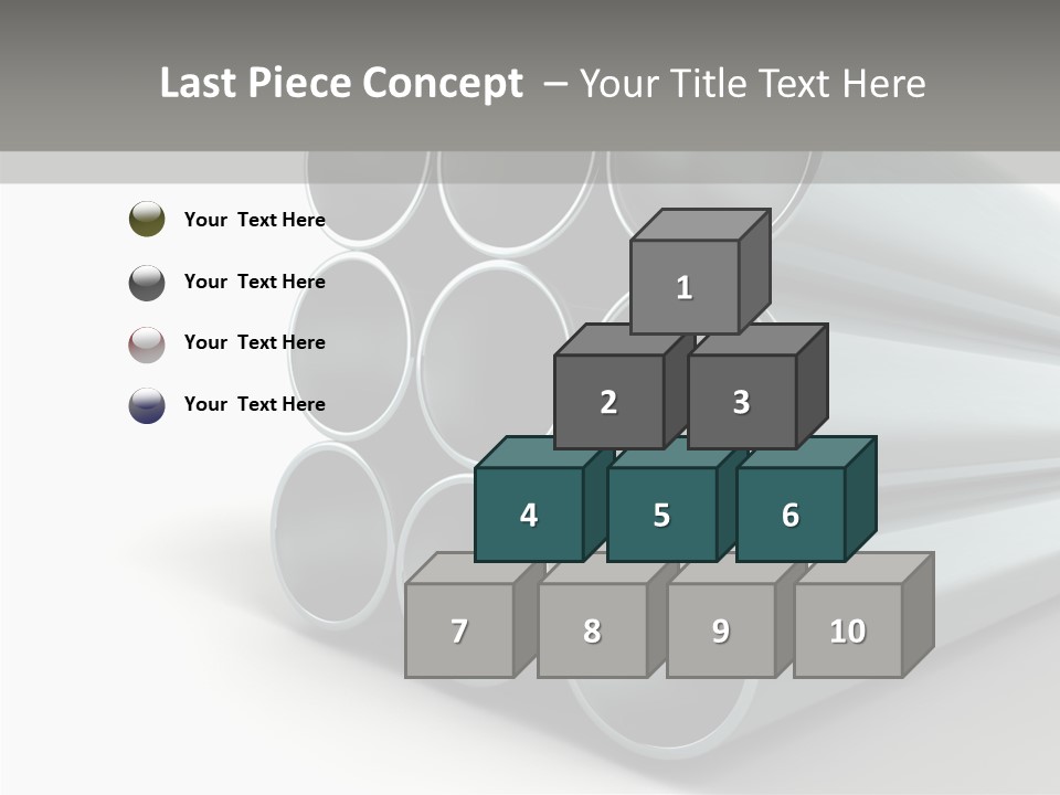 Close Up Pipeline Stainless PowerPoint Template