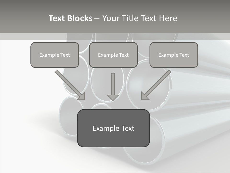 Close Up Pipeline Stainless PowerPoint Template