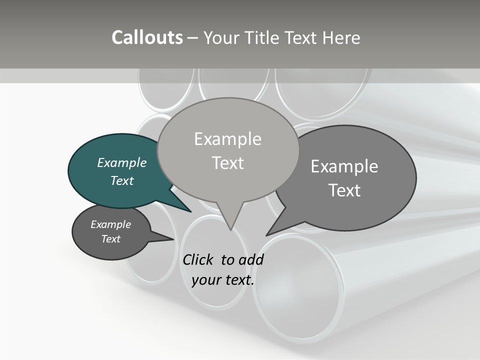 Close Up Pipeline Stainless PowerPoint Template