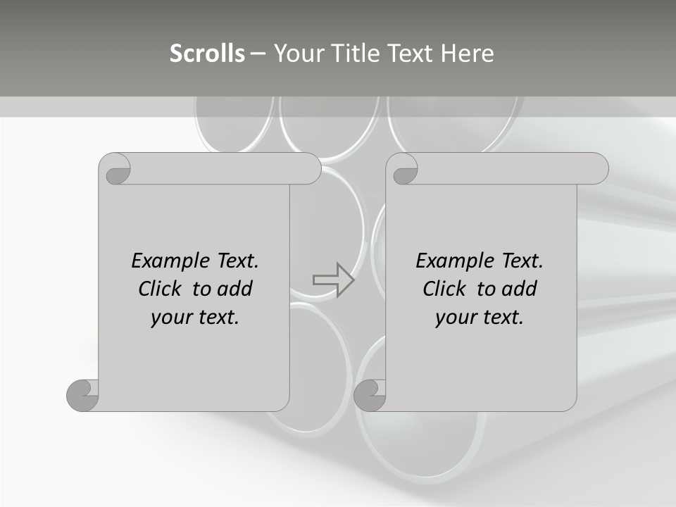 Close Up Pipeline Stainless PowerPoint Template