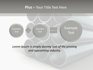 Close Up Pipeline Stainless PowerPoint Template