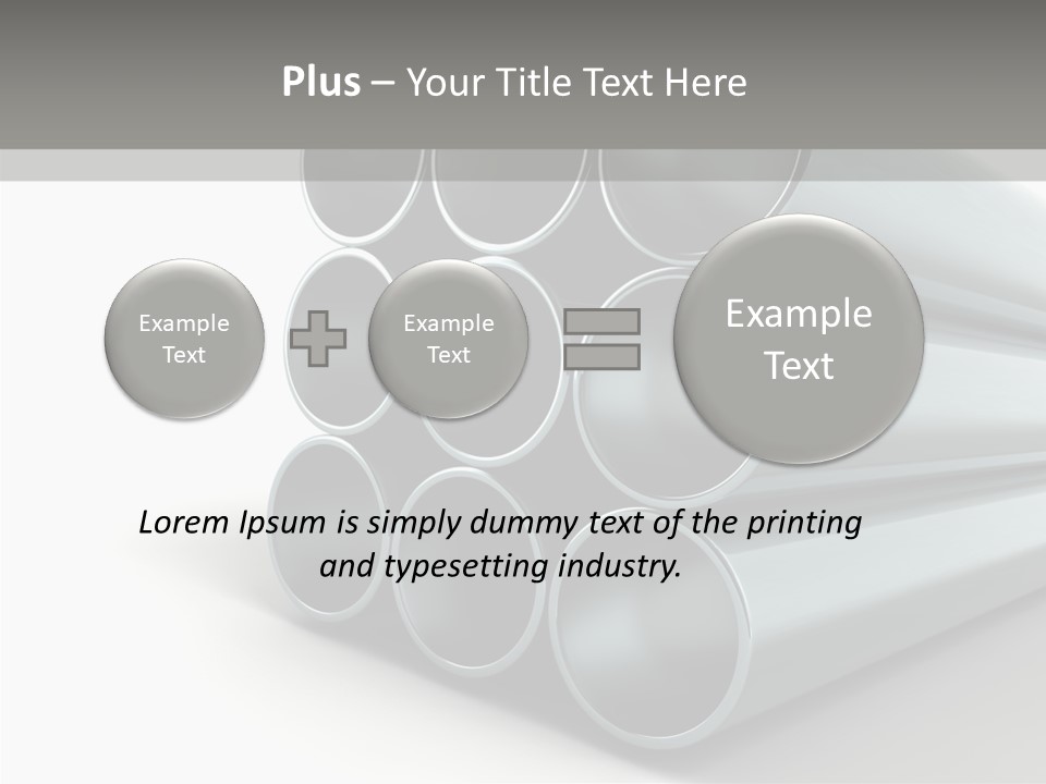 Close Up Pipeline Stainless PowerPoint Template