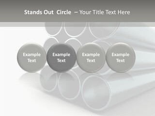 Close Up Pipeline Stainless PowerPoint Template