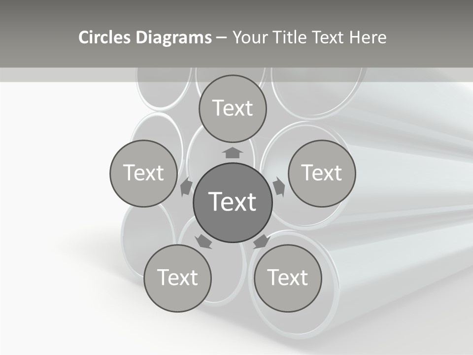 Close Up Pipeline Stainless PowerPoint Template