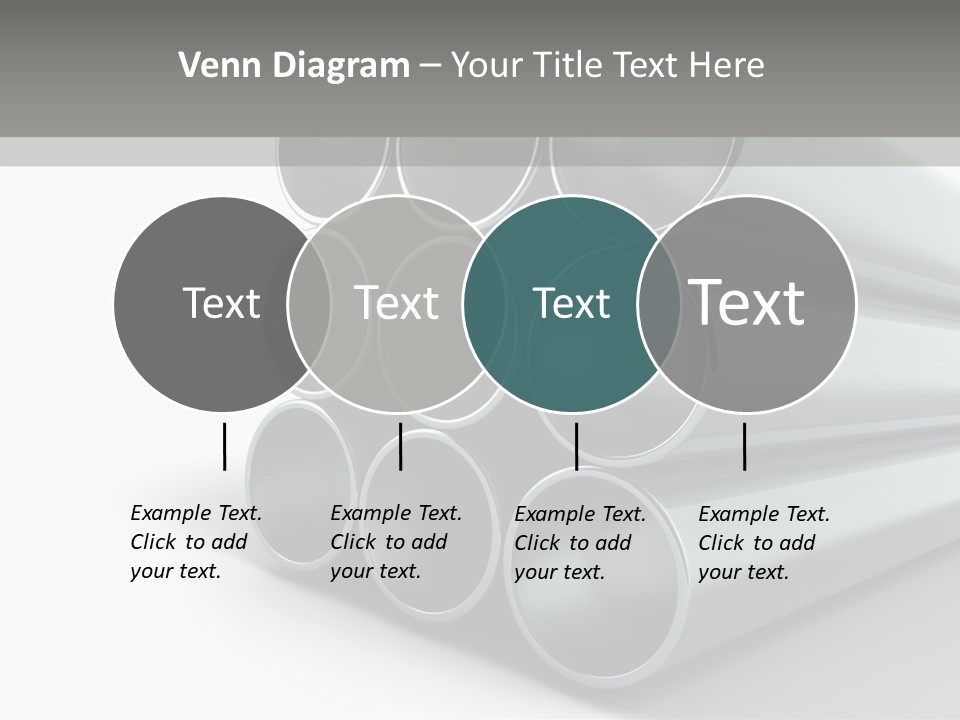 Close Up Pipeline Stainless PowerPoint Template