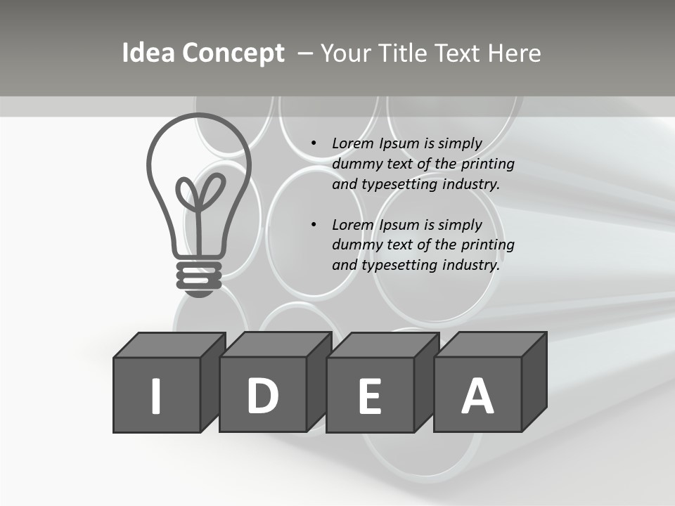 Close Up Pipeline Stainless PowerPoint Template