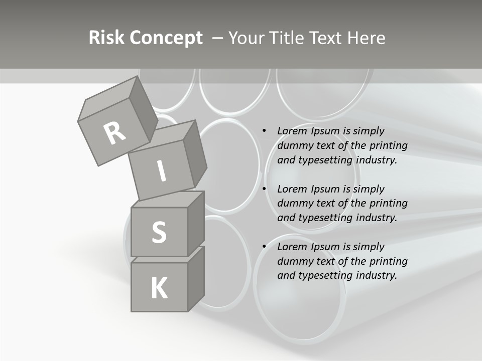Close Up Pipeline Stainless PowerPoint Template