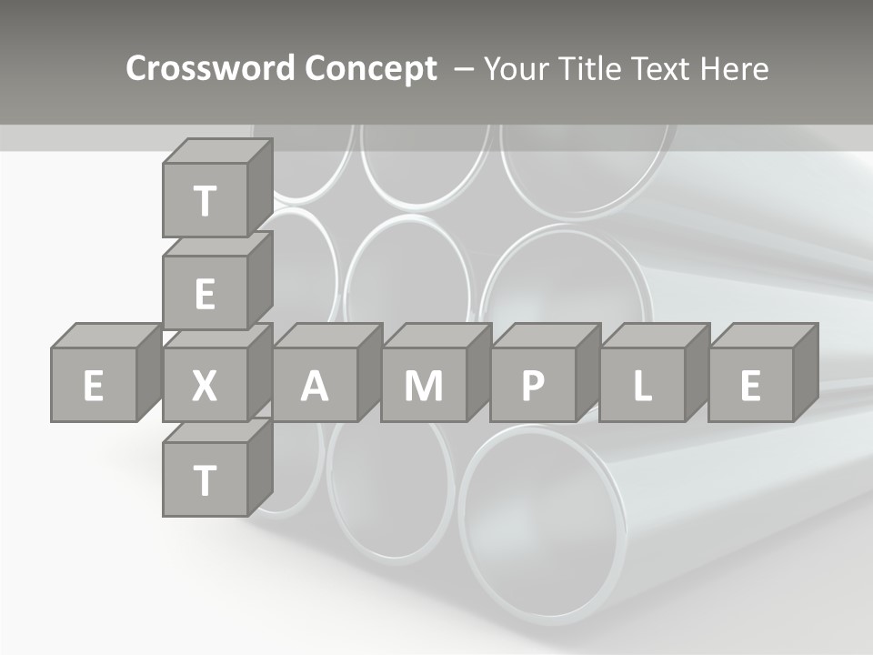 Close Up Pipeline Stainless PowerPoint Template