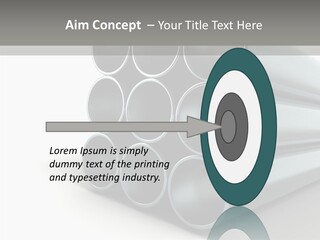Close Up Pipeline Stainless PowerPoint Template