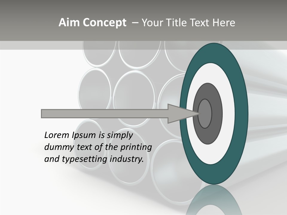 Close Up Pipeline Stainless PowerPoint Template