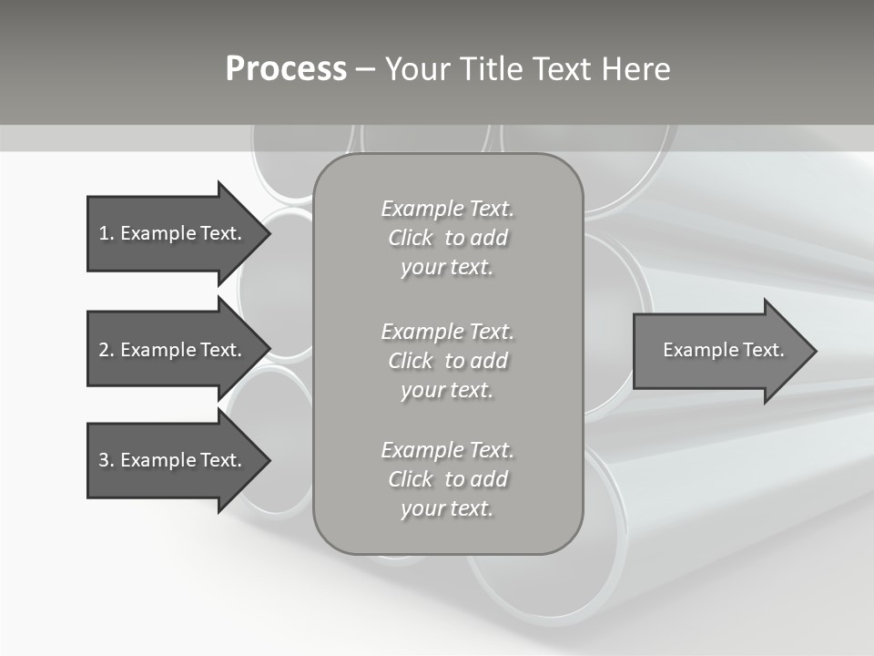 Close Up Pipeline Stainless PowerPoint Template