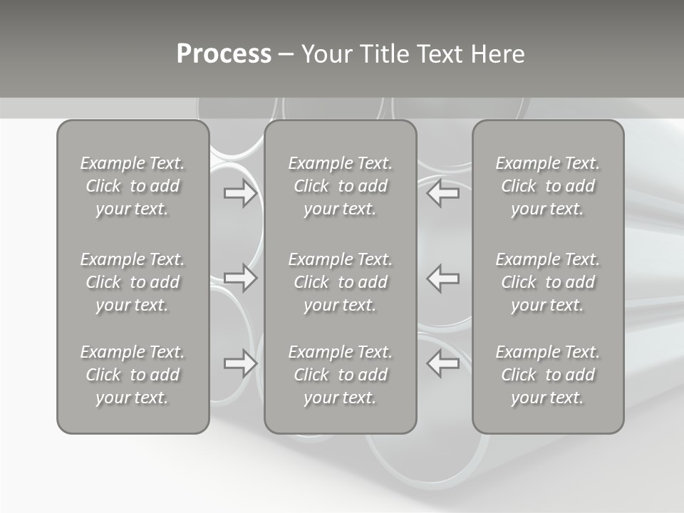 Close Up Pipeline Stainless PowerPoint Template
