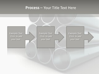 Close Up Pipeline Stainless PowerPoint Template
