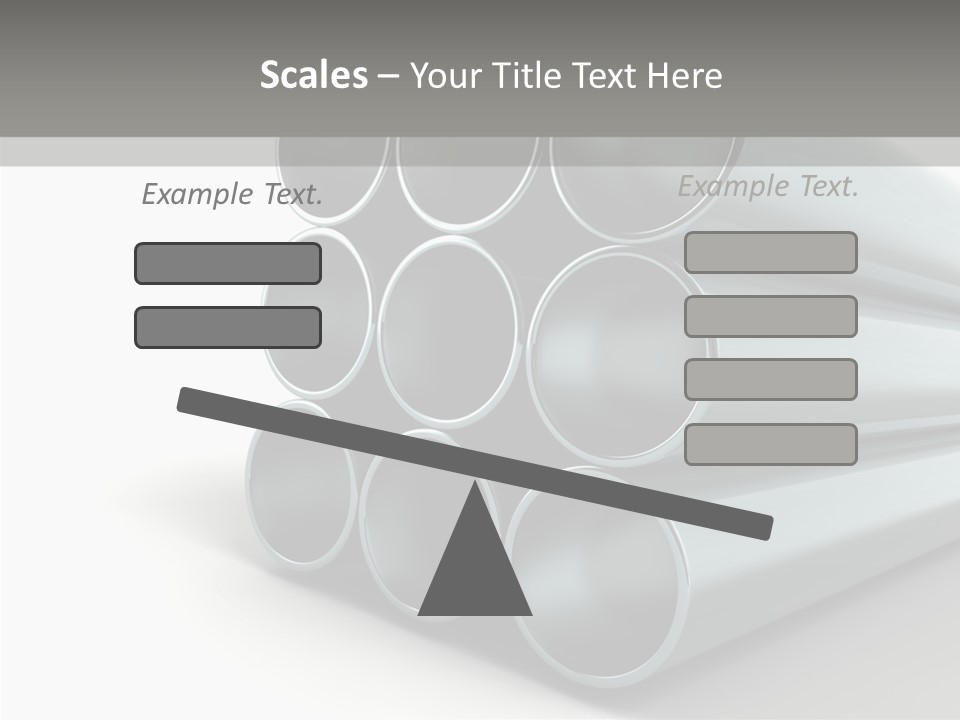 Close Up Pipeline Stainless PowerPoint Template